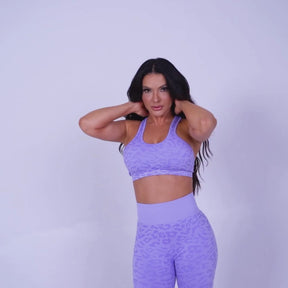 Conjunto Fitness Feminino Lilás Camuflado com Detalhes - FITXY954L